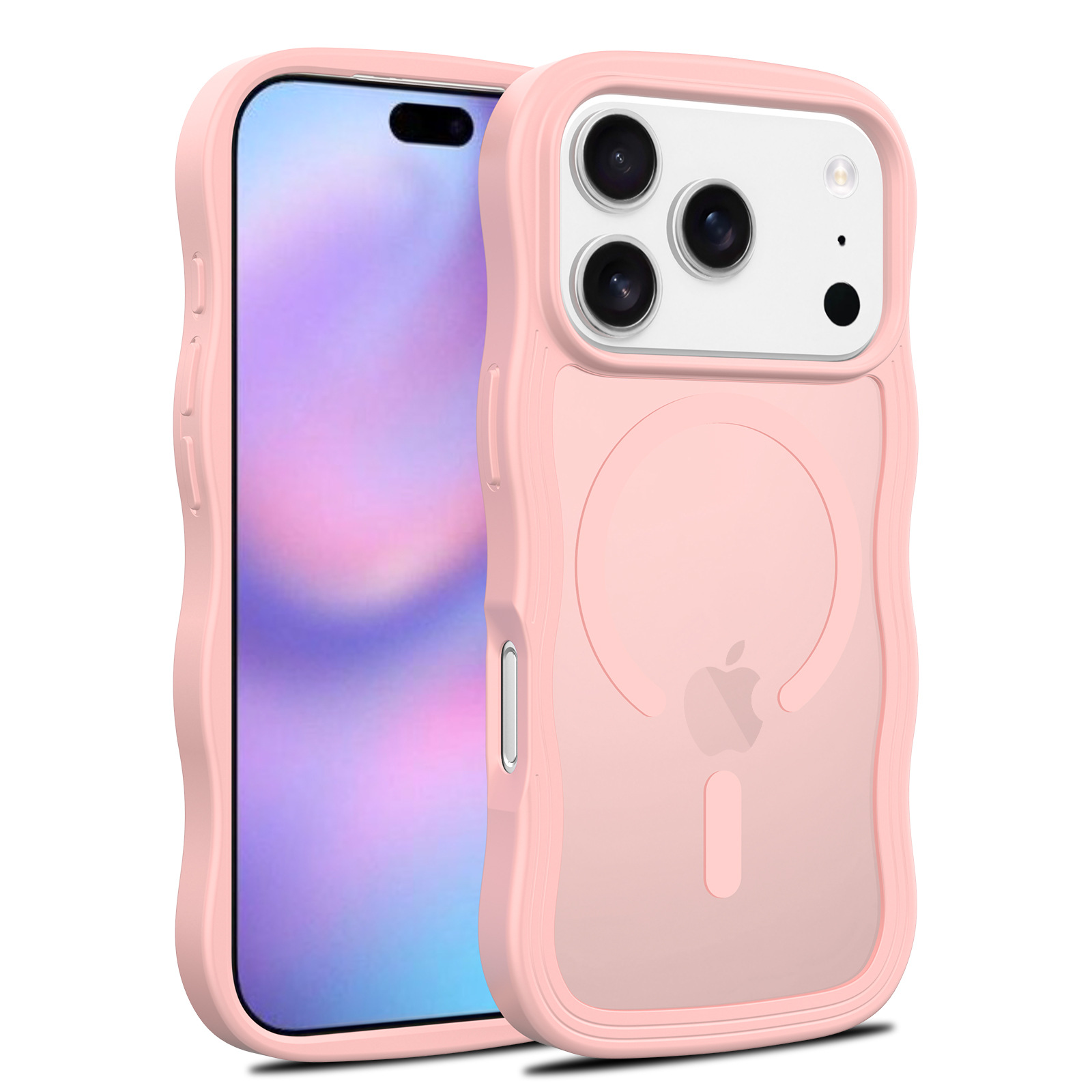 High Quality Wavy Edge Protective iphone 17 pro max Case Cover nti-Slip Grip Cute Wave Curly Frame Shape Shockproof Soft TPU & Hard Bumper Wholesale-TenChen Tech