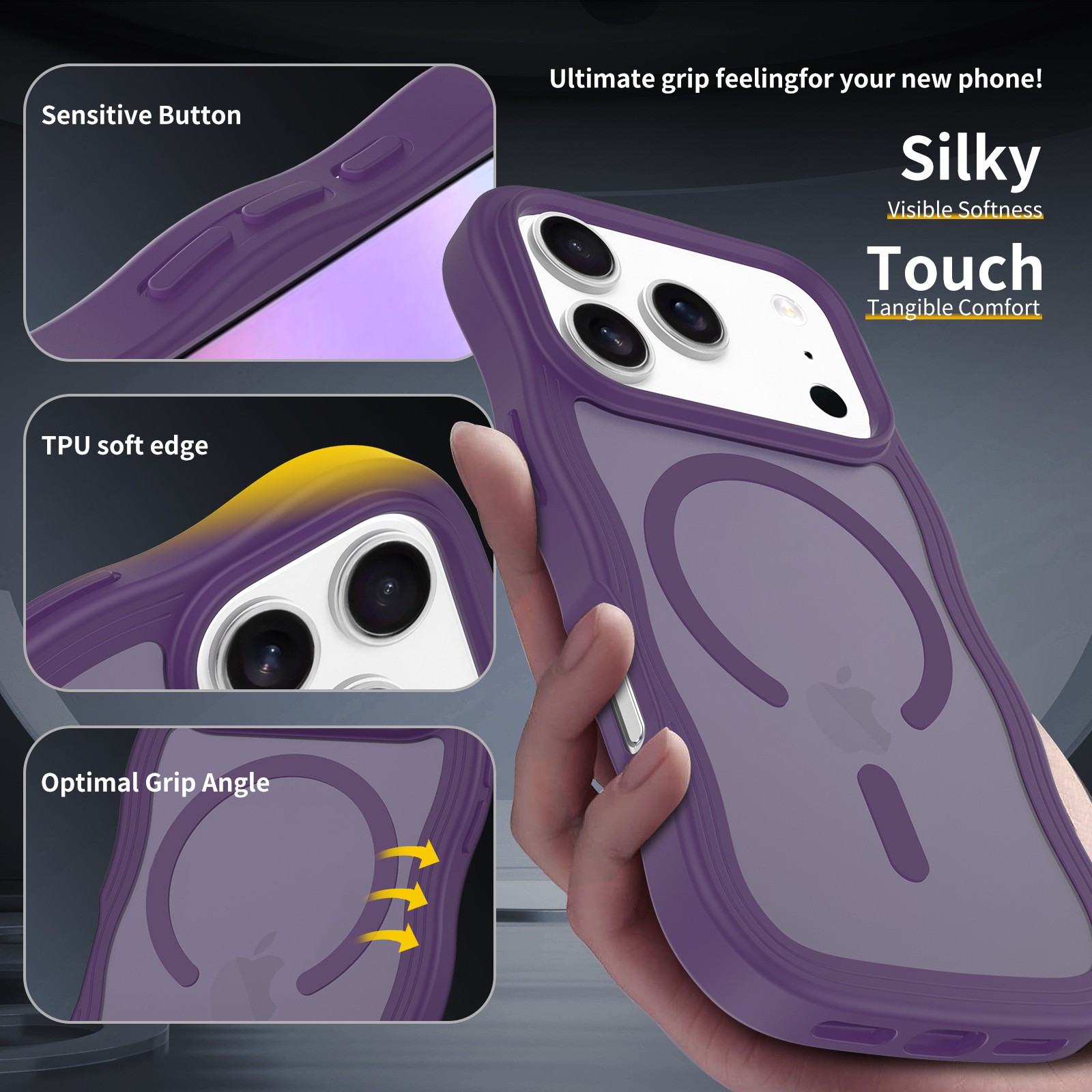 product-High Quality Wavy Edge Protective iphone 17 pro max Case Cover nti-Slip Grip Cute Wave Curly-1