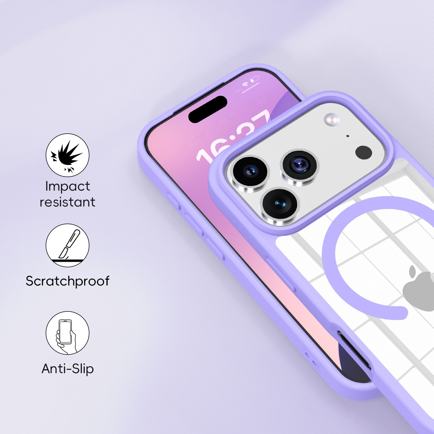 product-Oem Tenchen iphone 17 phone cover transparent color tpu pc 20mm Factory Price-TenChen Tech-T